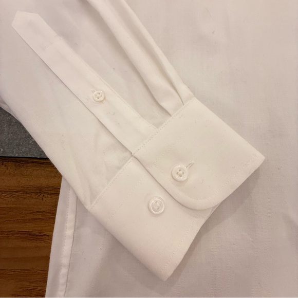 Quince White Organic Cotton Cashmere Brushed Twill Long Sleeve Shirt Size M NWT - Picture 3 of 8